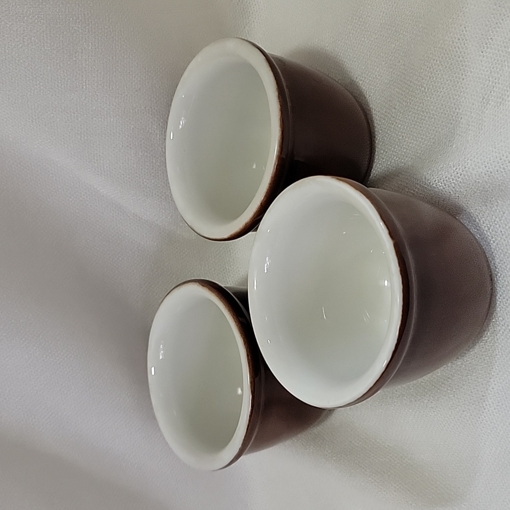 Set Of Three Vintage Hall Pottery Custard Cup